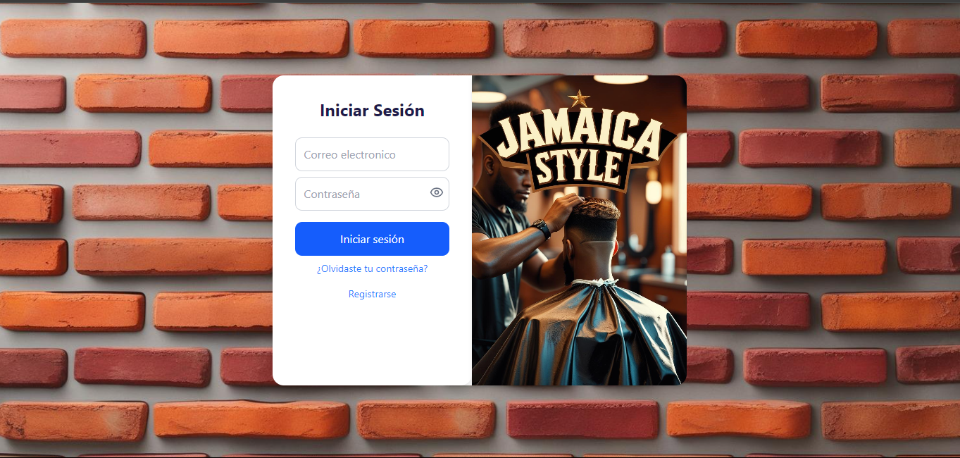 Login del proyecto de la barberia